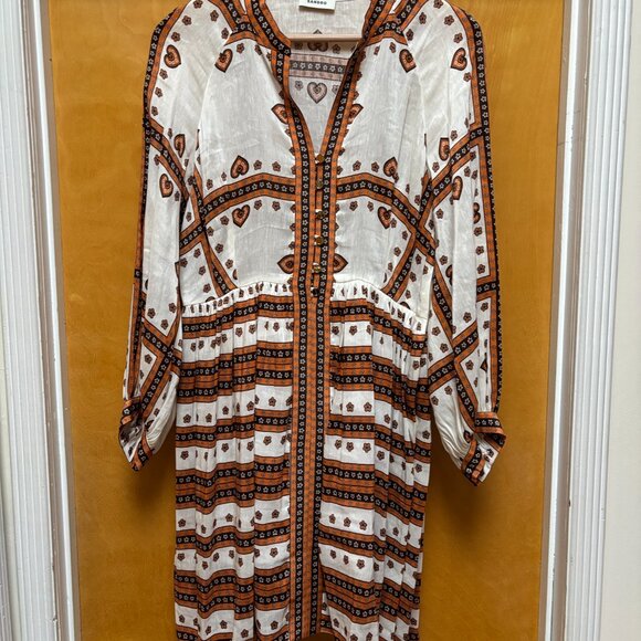 Sandro Ramata linen dress / size 10 - Picture 3 of 7